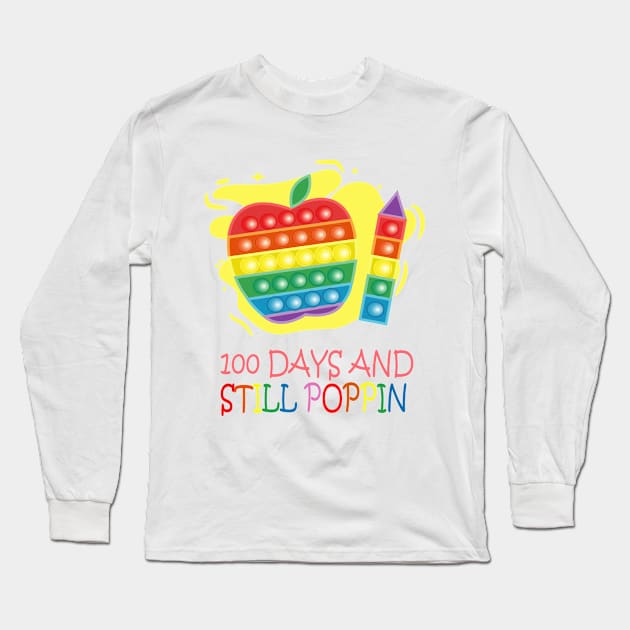 100 days of school poppin Long Sleeve T-Shirt by manal